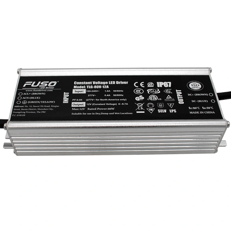 High Pf 12v 80w Constant Voltage Led Power Supply