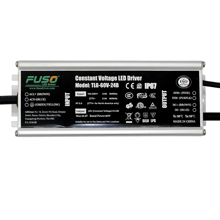 High PF 24V 60w Constant Voltage Led Driver