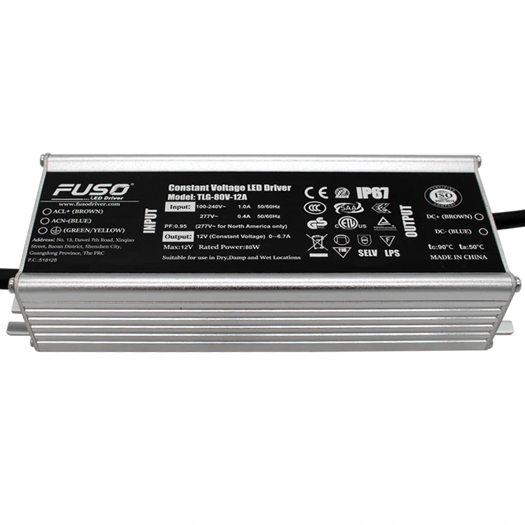 High PF 12v 80w Constant Voltage Led Driver